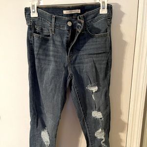gently worn jeans